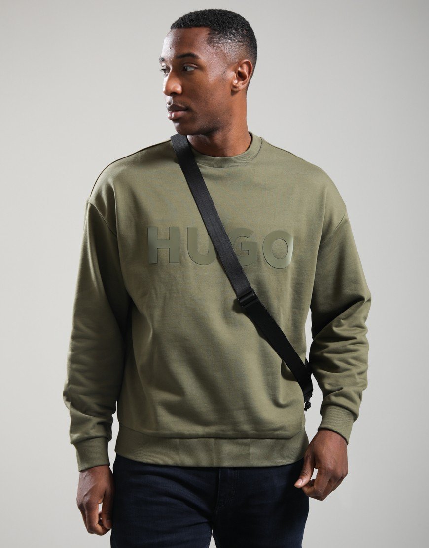 HUGO Dinex Crew Sweat Open Green
