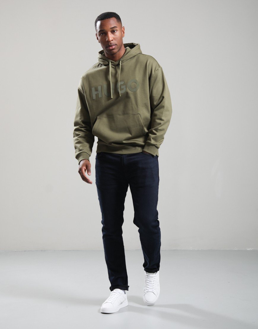 HUGO Ditchle Hoodie Open Green