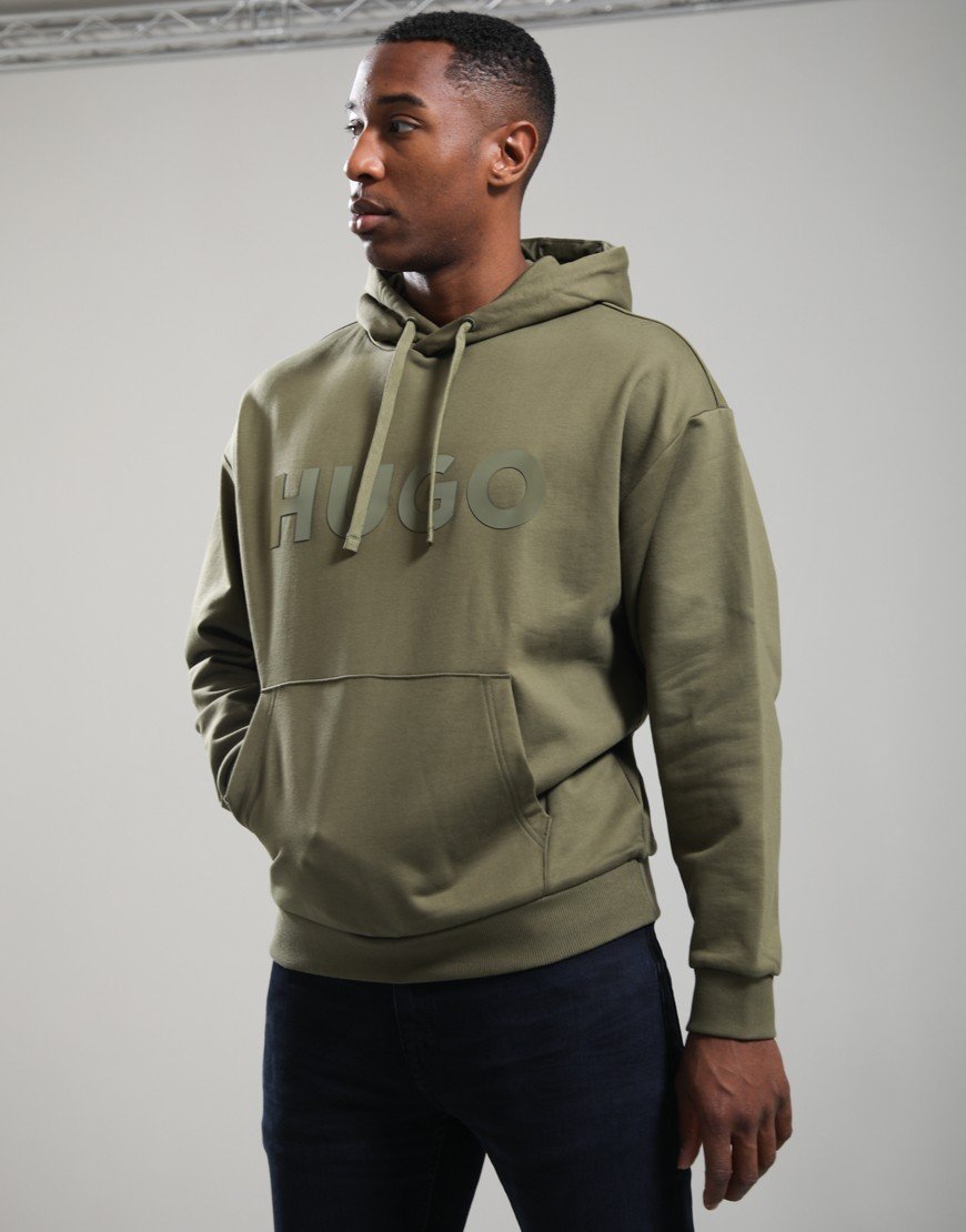 HUGO Ditchle Hoodie Open Green
