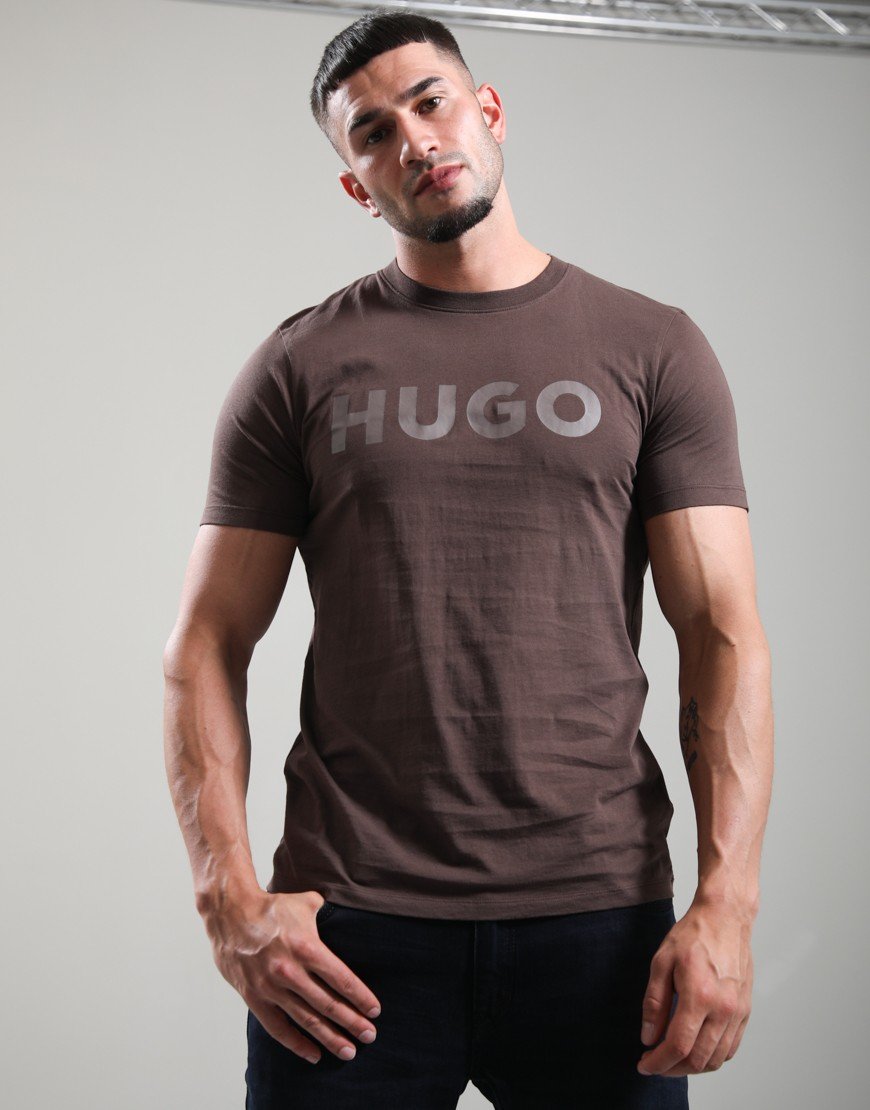 HUGO Dulivio T-Shirt Brown Overflow