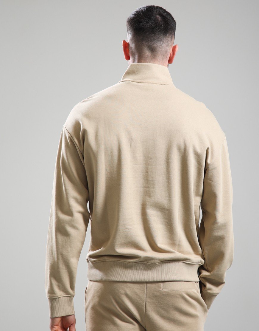 HUGO Durty244 Half Zip Sweat Medium Beige