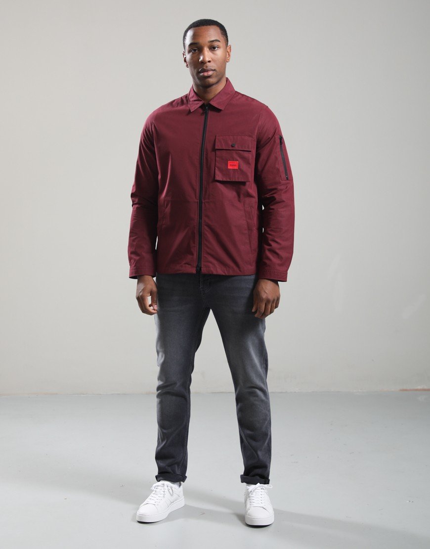 HUGO Emmond Overshirt Dark Pink