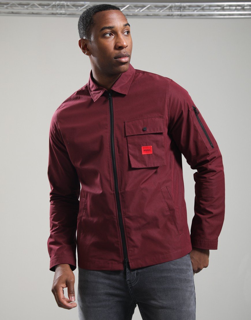 HUGO Emmond Overshirt Dark Pink