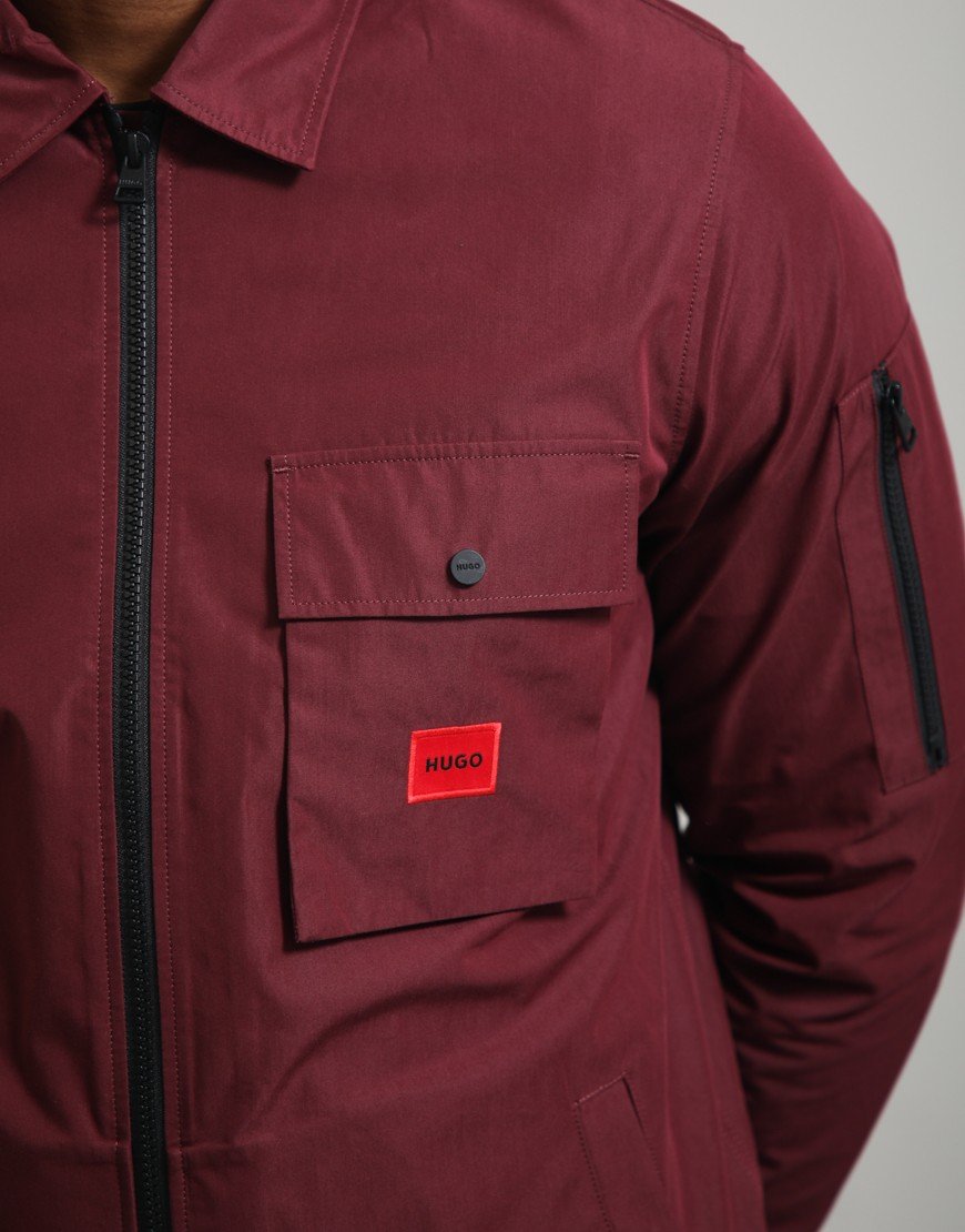 HUGO Emmond Overshirt Dark Pink