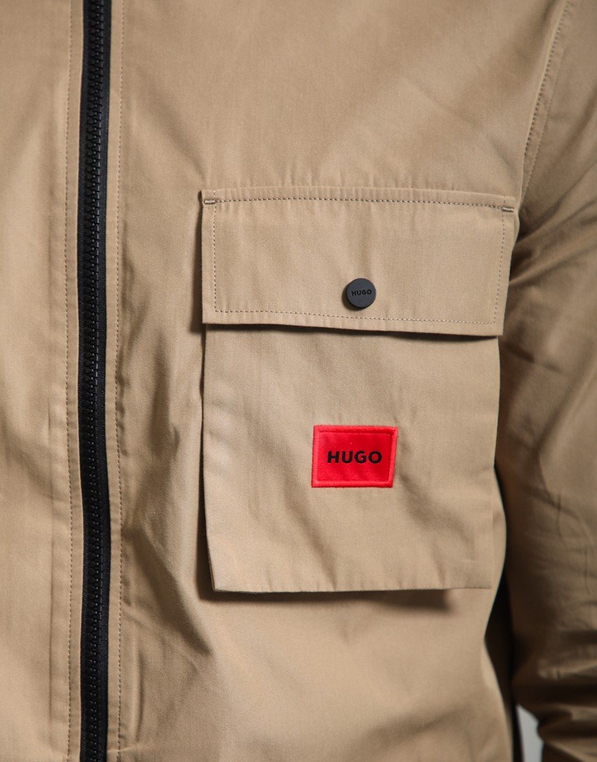 HUGO Emmond Overshirt Beige Overflow
