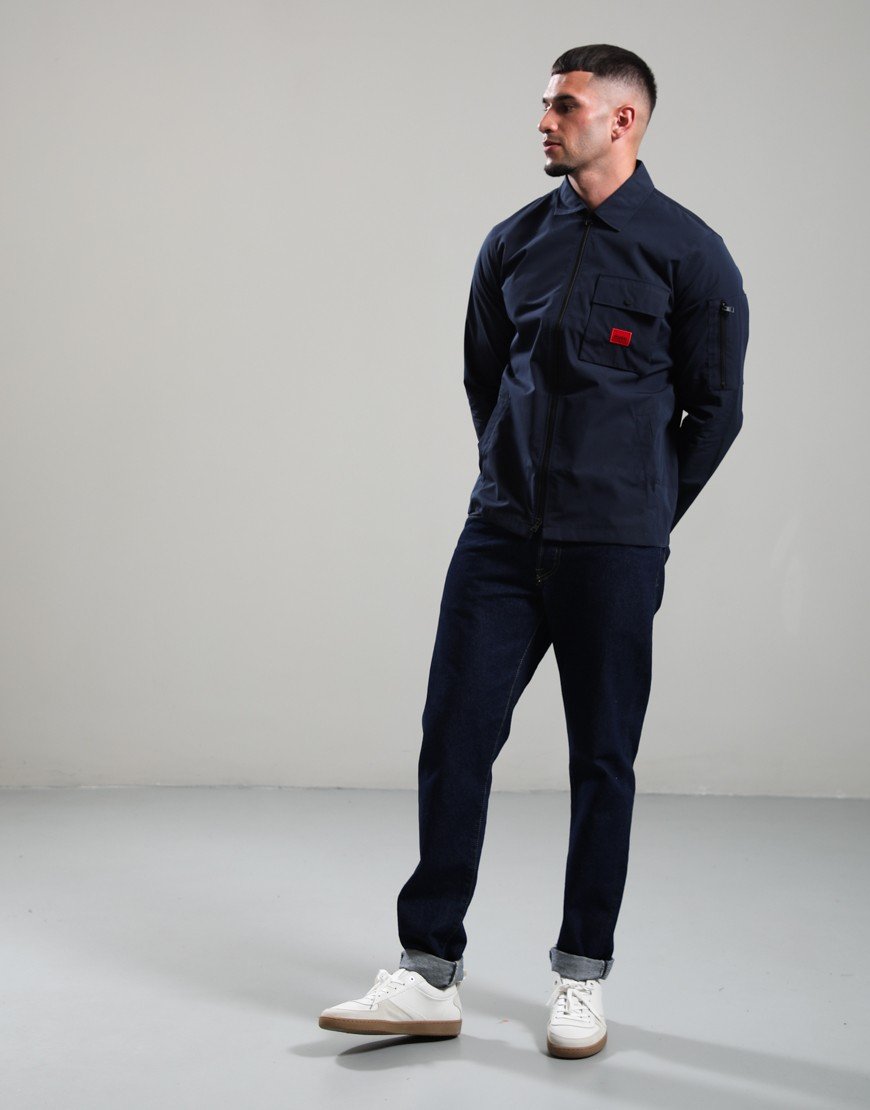 HUGO Emmond Overshirt Dark Blue