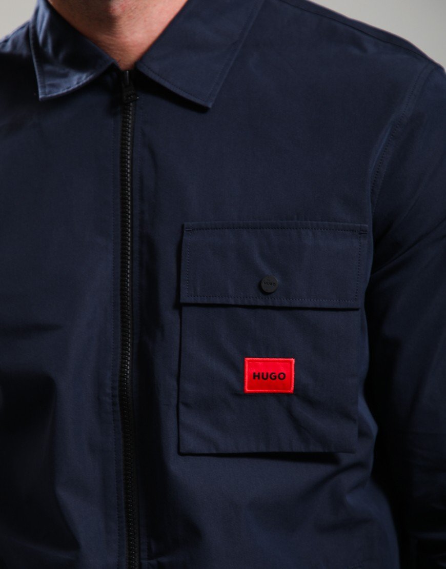 HUGO Emmond Overshirt Dark Blue