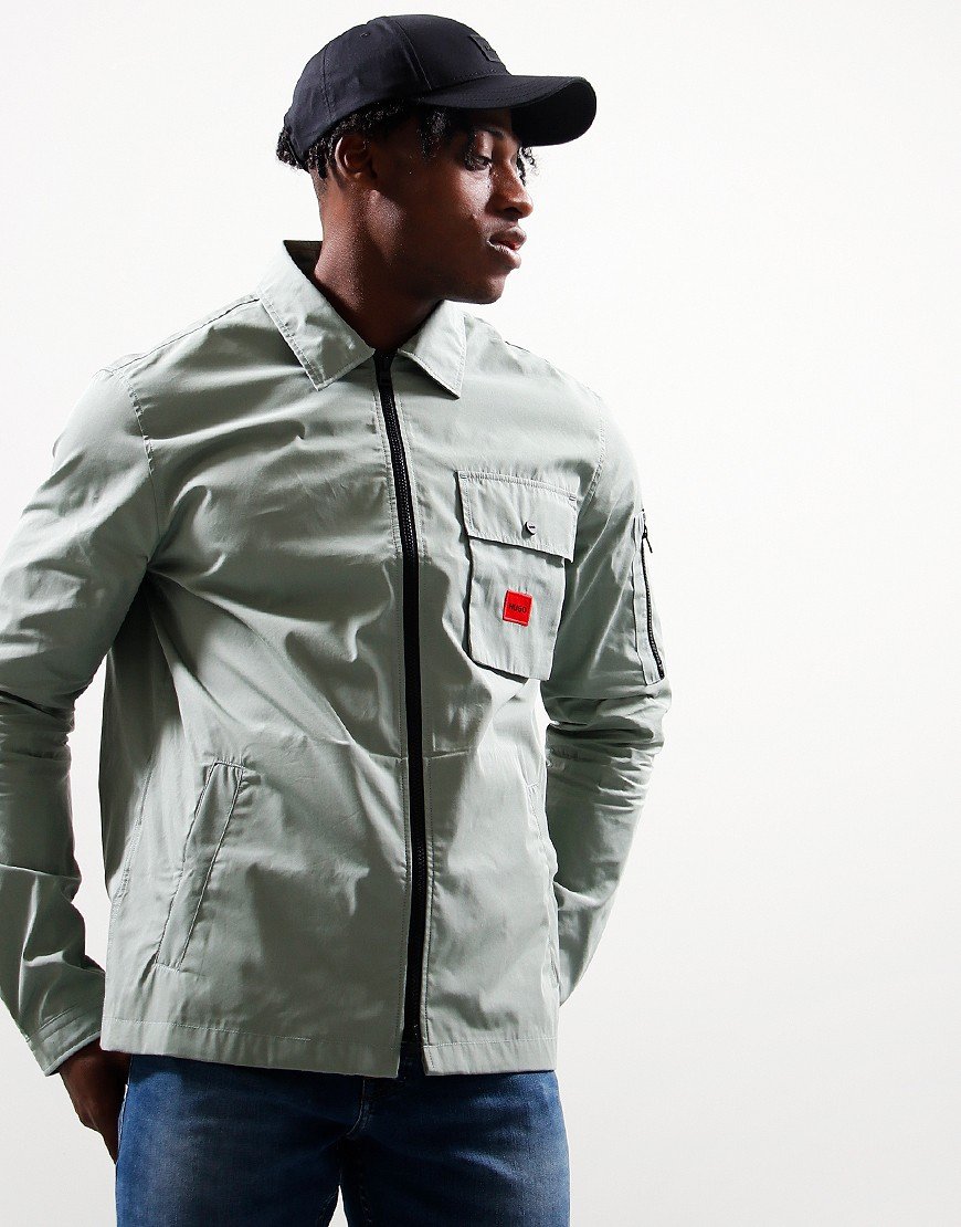 HUGO Emmond Overshirt Light Pastel Green