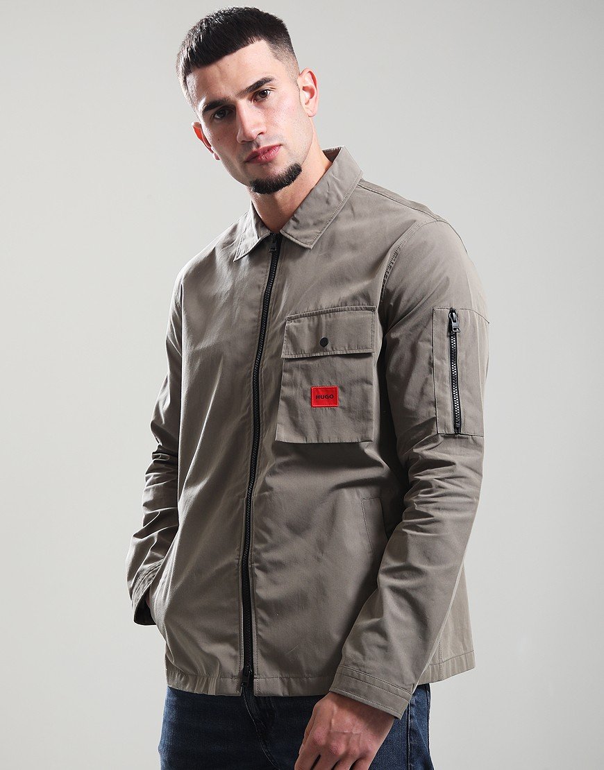 HUGO Emmond Overshirt Medium Grey