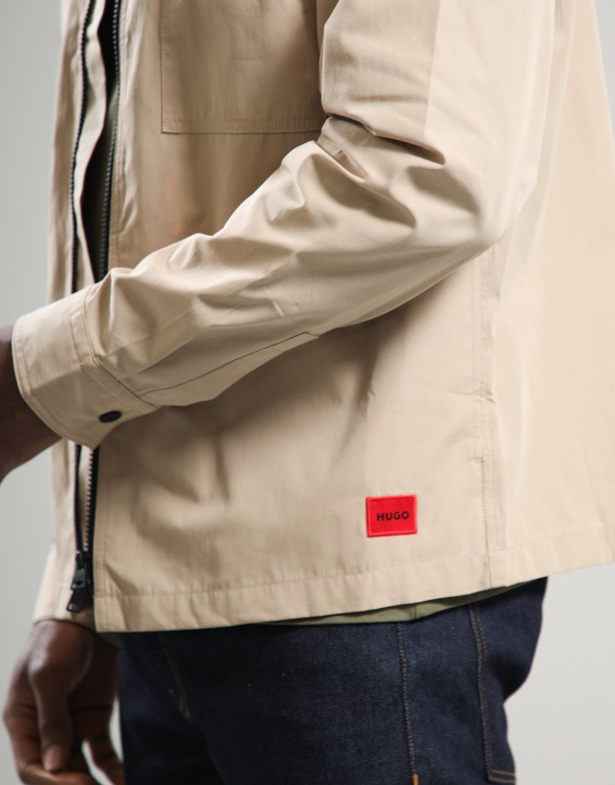 HUGO Evalom Overshirt Medium Beige