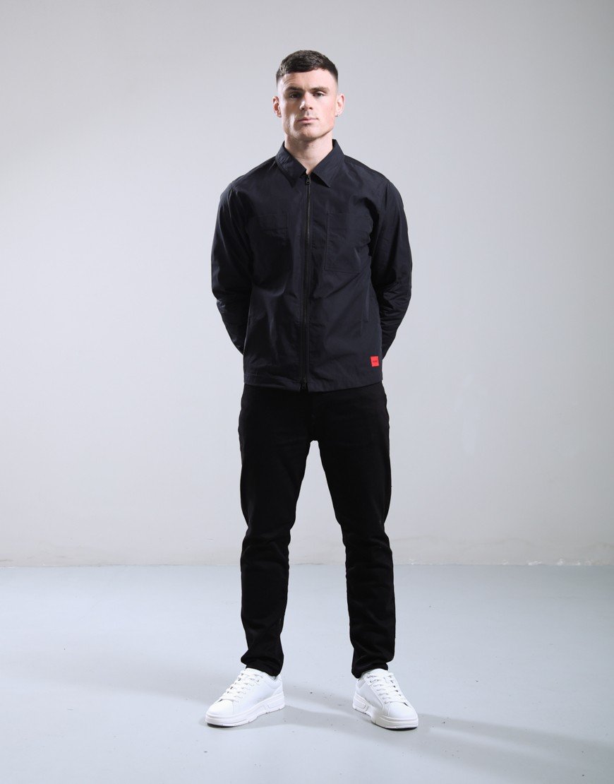 HUGO Evalom Overshirt Black