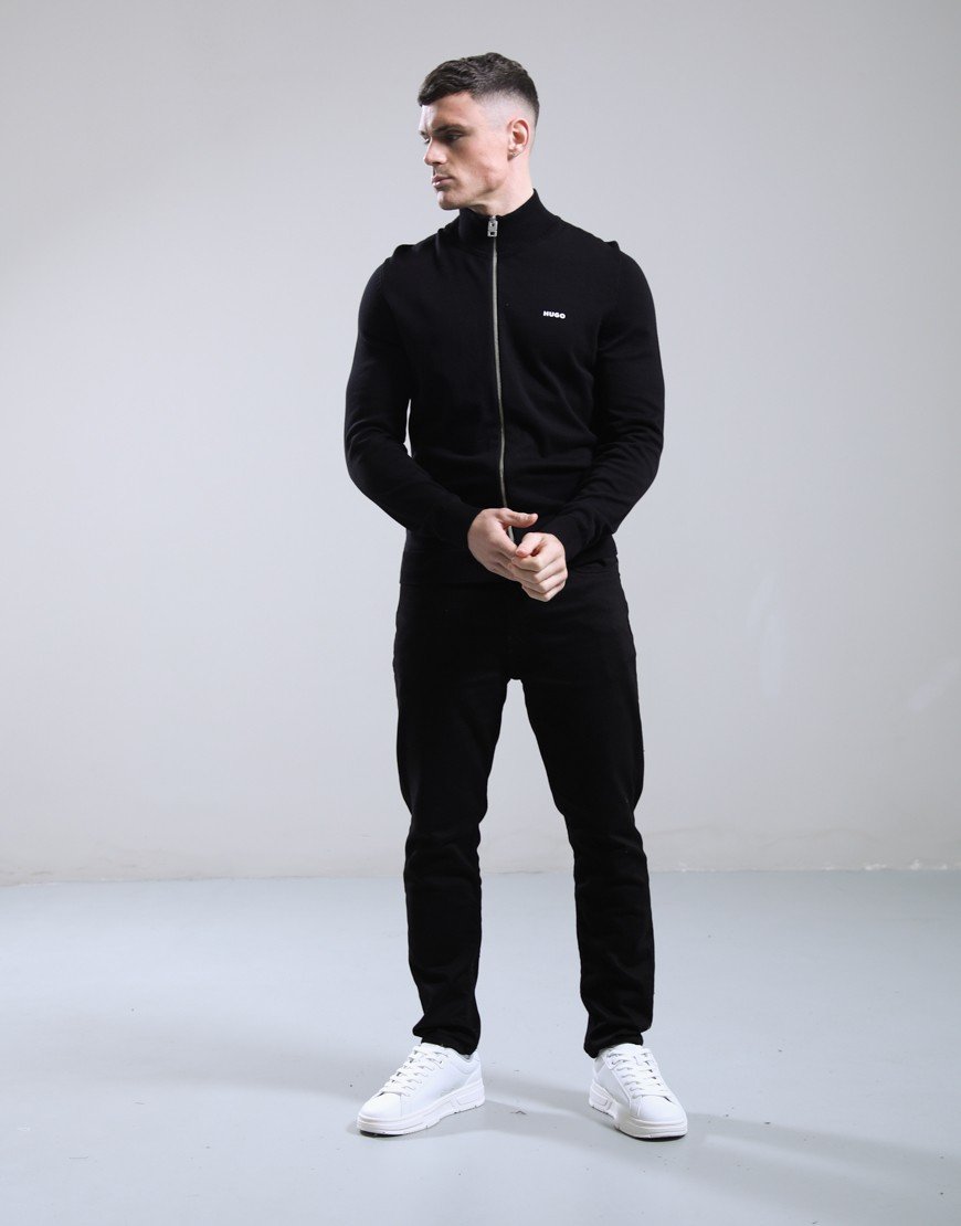 HUGO San Jacomo-C Zip Knit Black