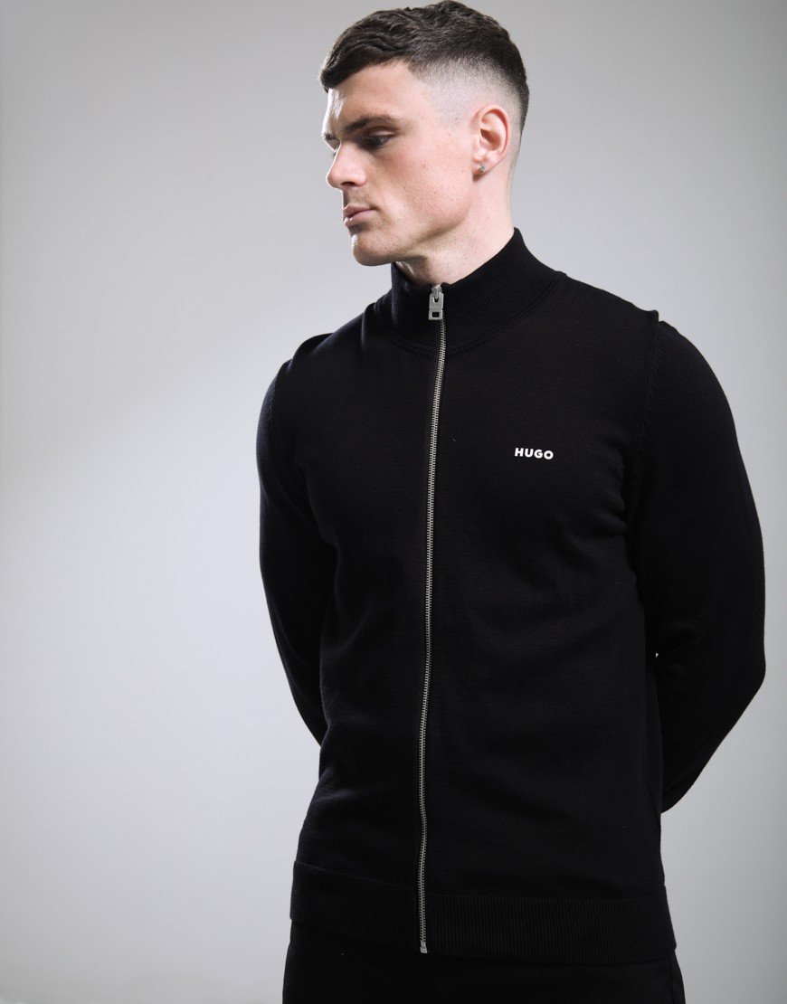 HUGO San Jacomo-C Zip Knit Black
