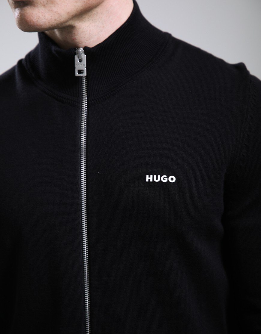 HUGO San Jacomo-C Zip Knit Black