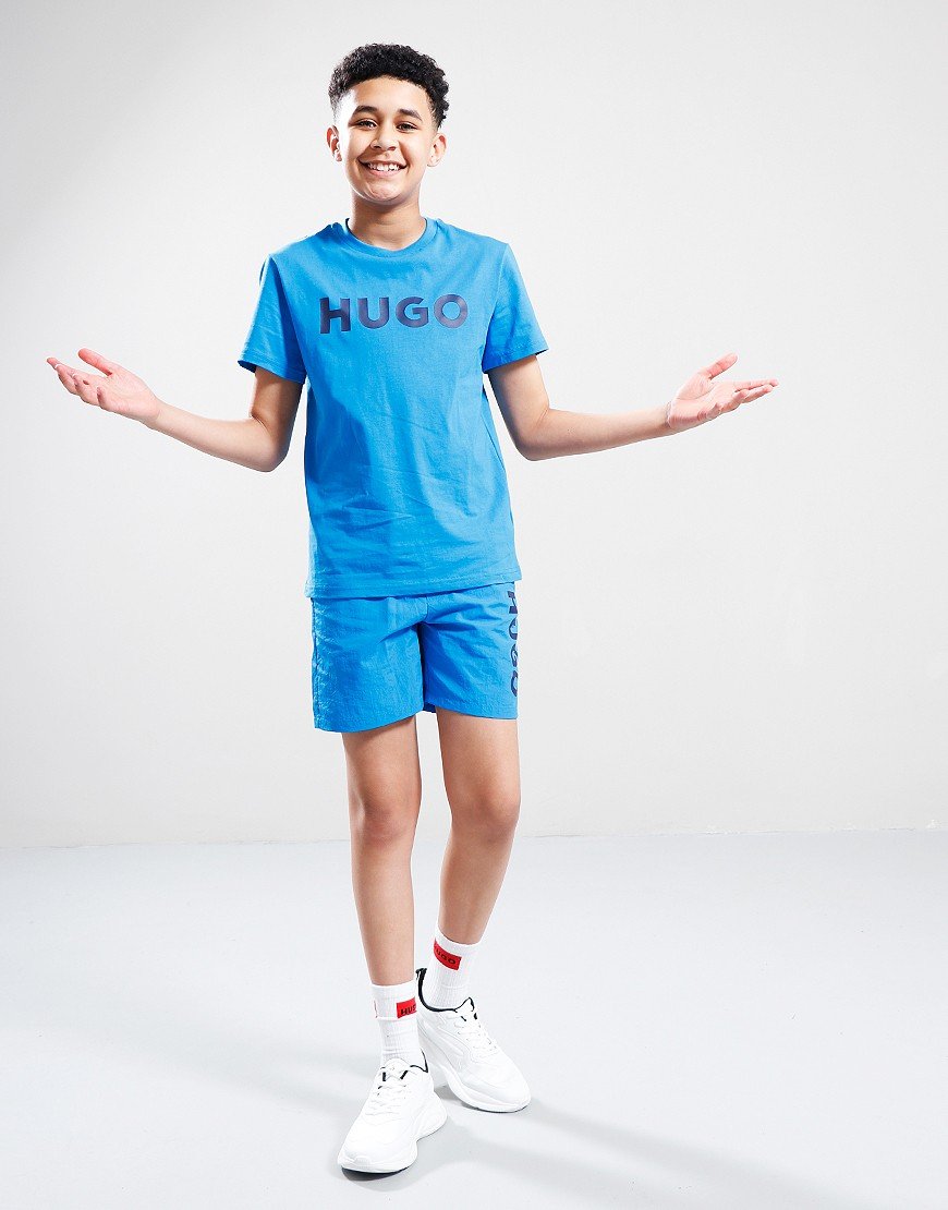HUGO Kids Swim Short Electric Blue Terraces Menswear