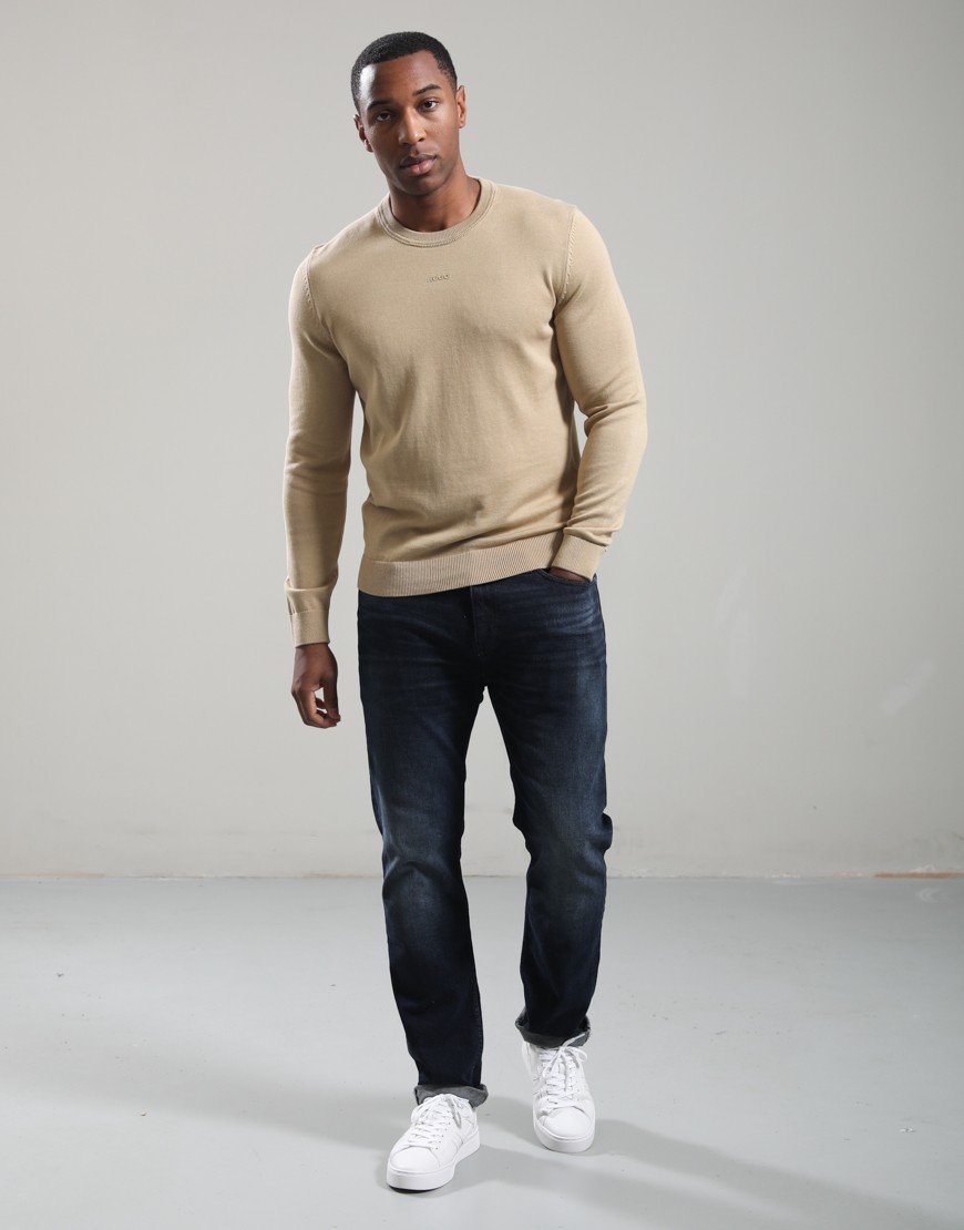 HUGO San Cassius-C2 Crew Knit Medium Beige