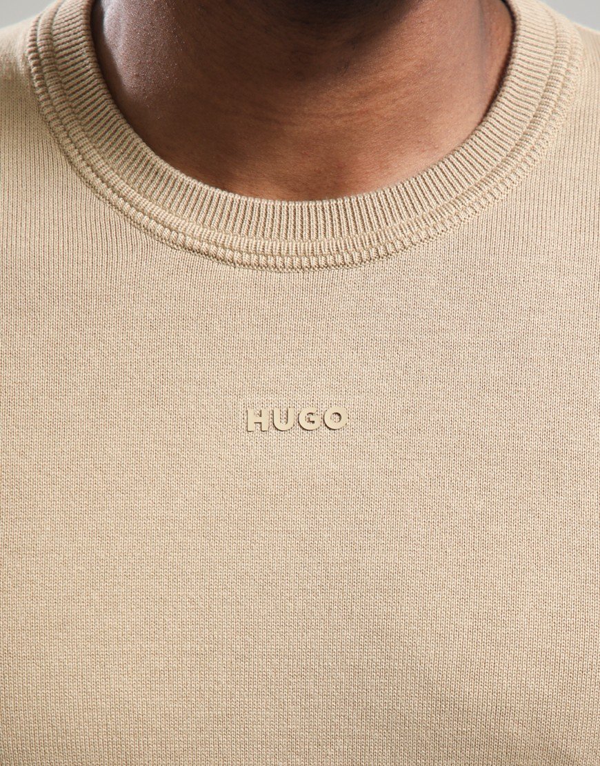HUGO San Cassius-C2 Crew Knit Medium Beige