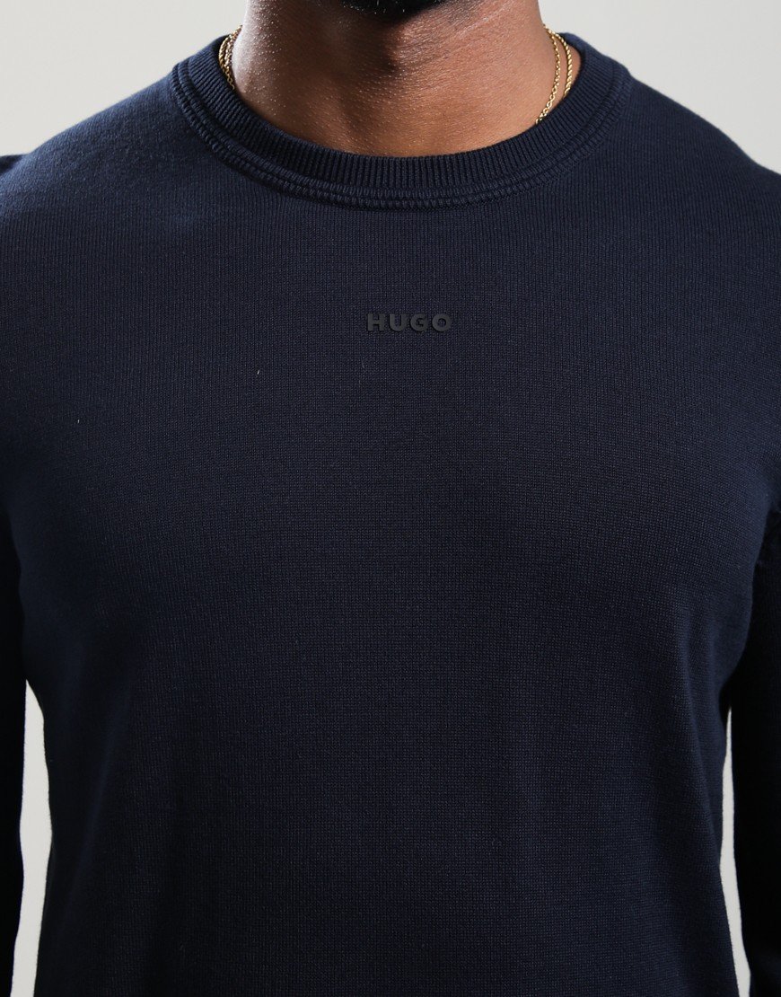 HUGO San Cassius Crew Knit Navy