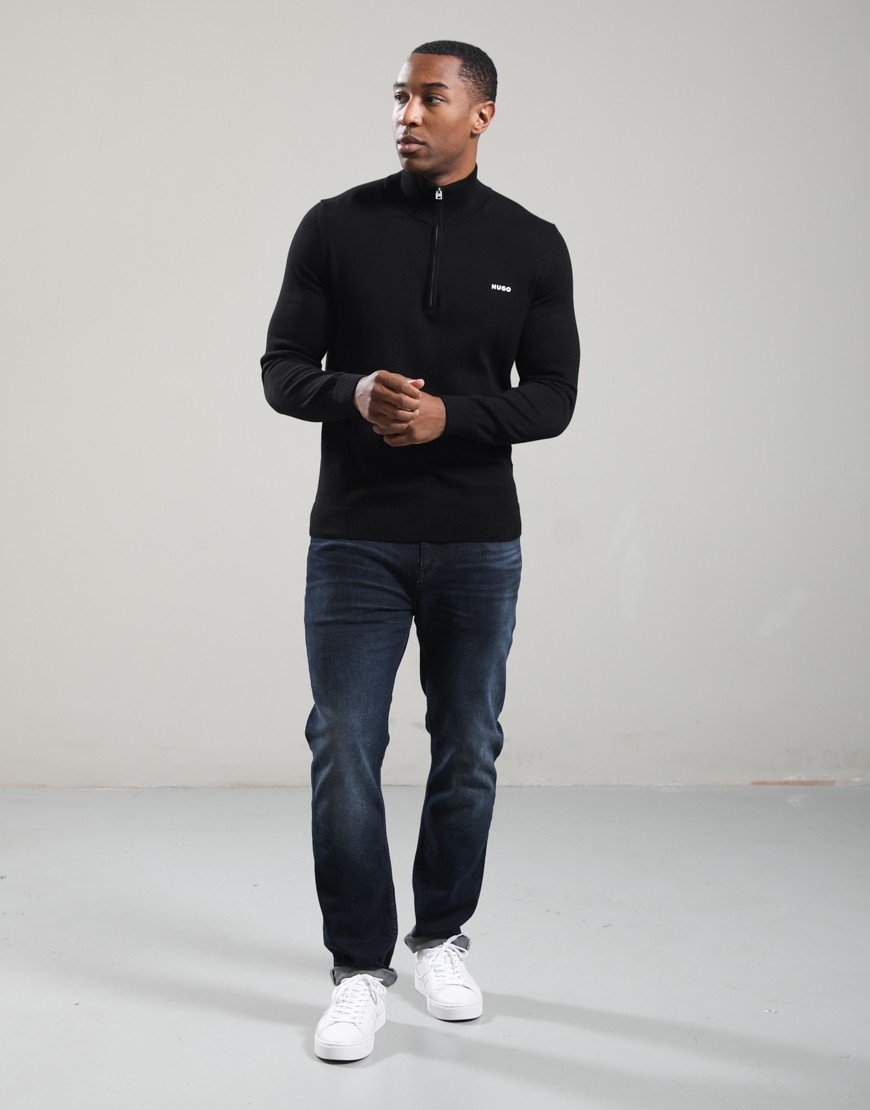 HUGO San Quintus-C2 Zip Knit Black