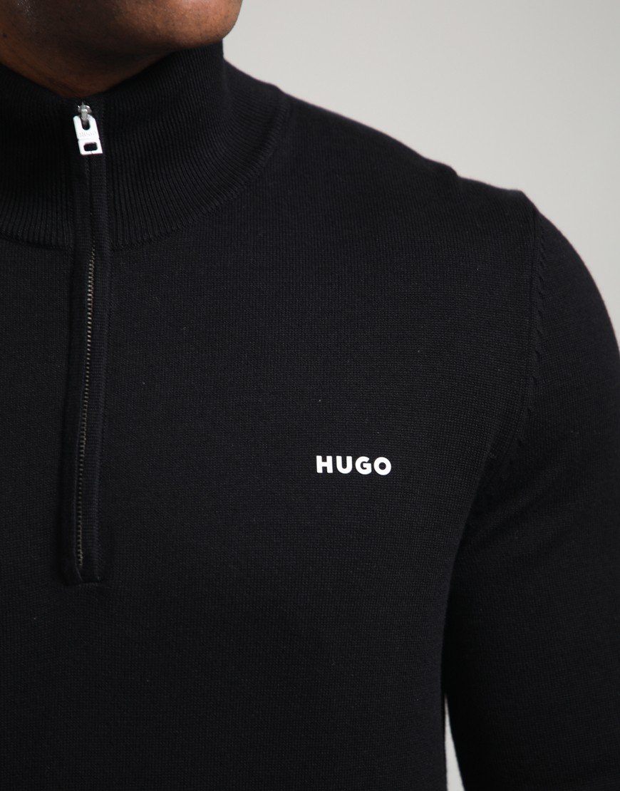 HUGO San Quintus-C2 Zip Knit Black