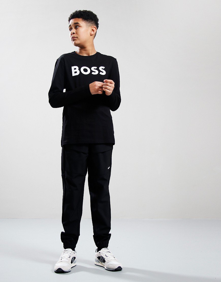 BOSS Kids Logo Long Sleeve T-Shirt Black