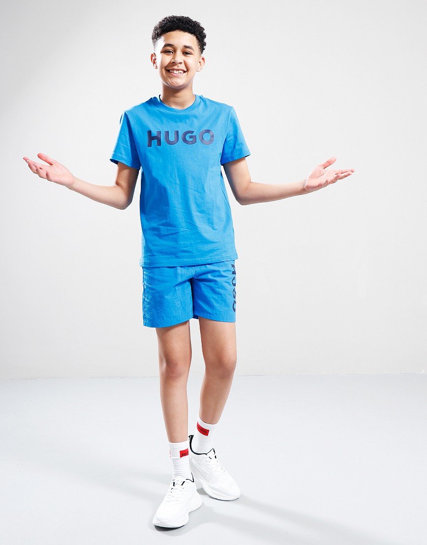 HUGO Kids Logo T-Shirt Electric Blue