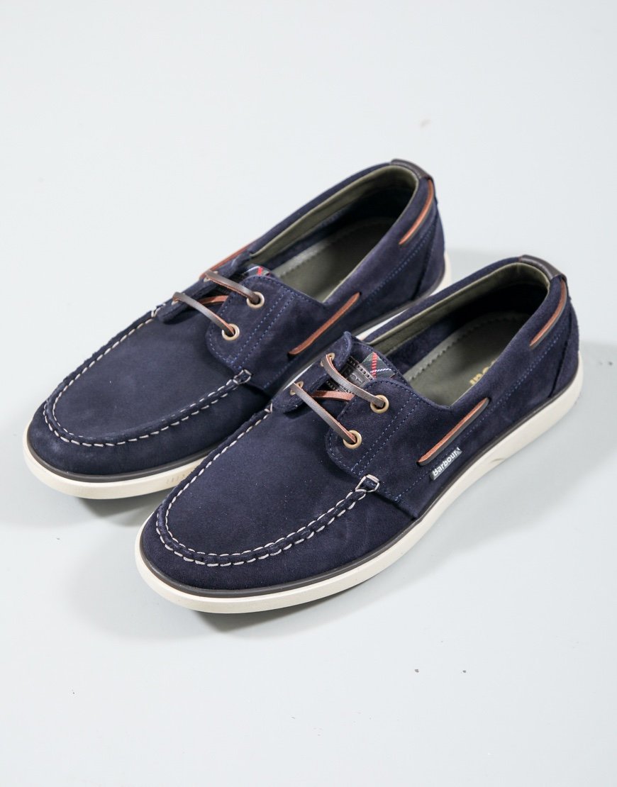 Barbour Rothley Boat Shoe Navy Suede