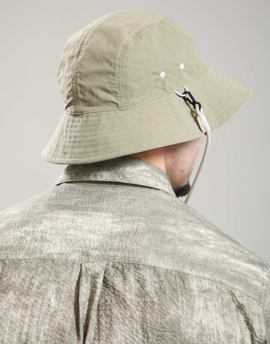 Barbour Festival Reversible Bucket Hat  Bleached Olive