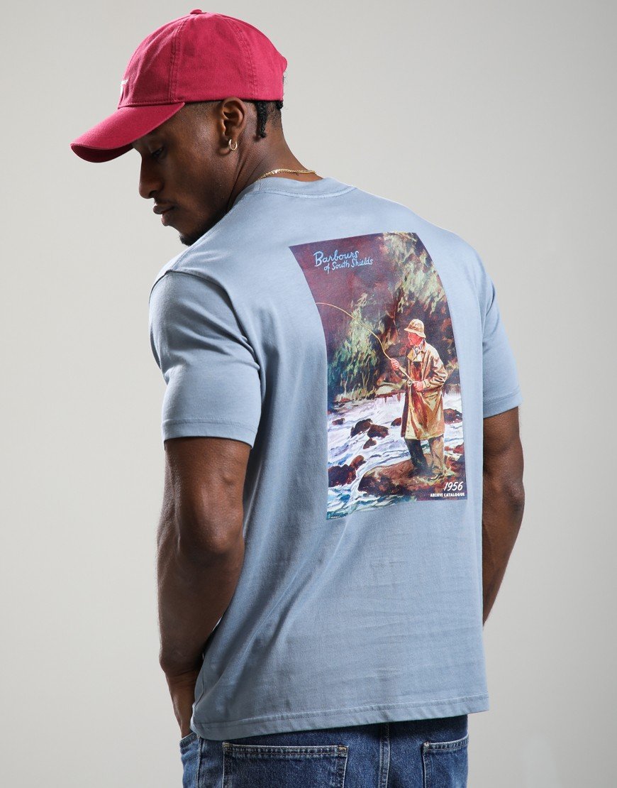 Barbour 1956 Graphic T-Shirt Washed Blue