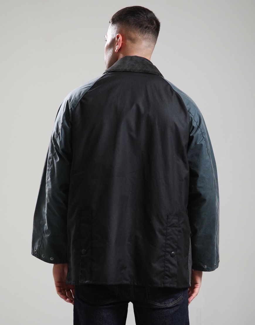 Barbour Patchwork OS Bedale Wax Jacket Black Multi