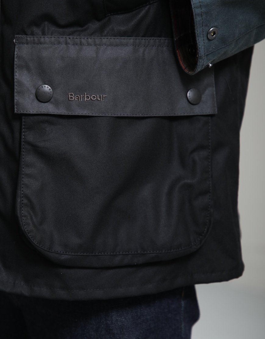 Barbour Patchwork OS Bedale Wax Jacket Black Multi