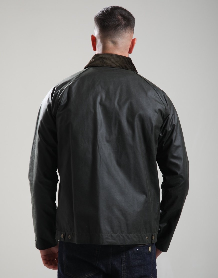 Barbour Short Bedale Wax Jacket Fern