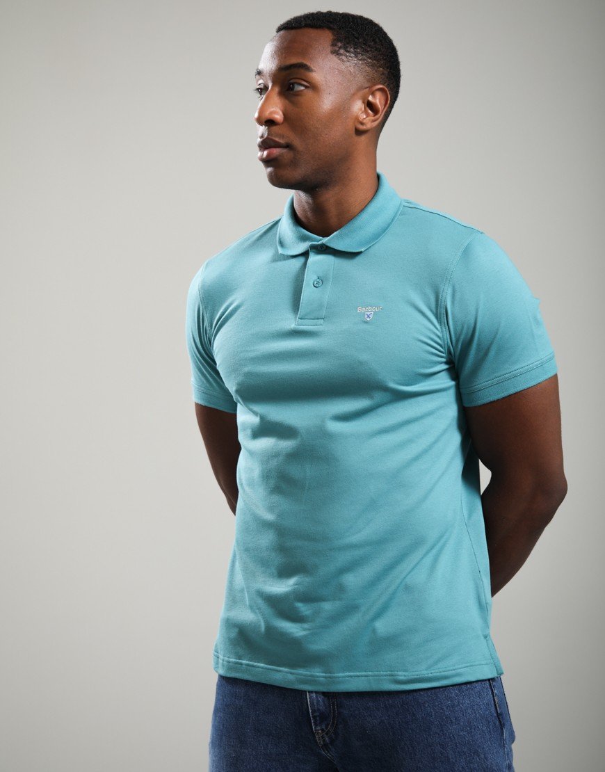 Barbour Active Polo Shirt Light Teal