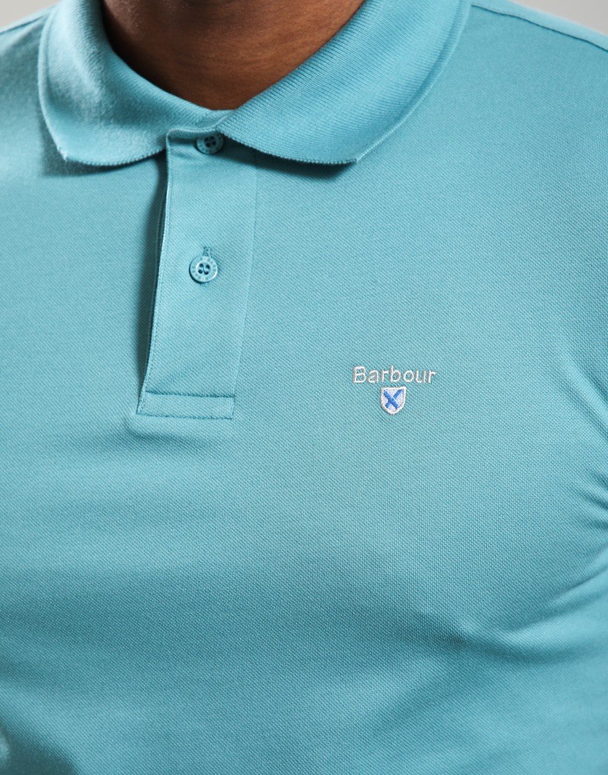 Barbour Active Polo Shirt Light Teal