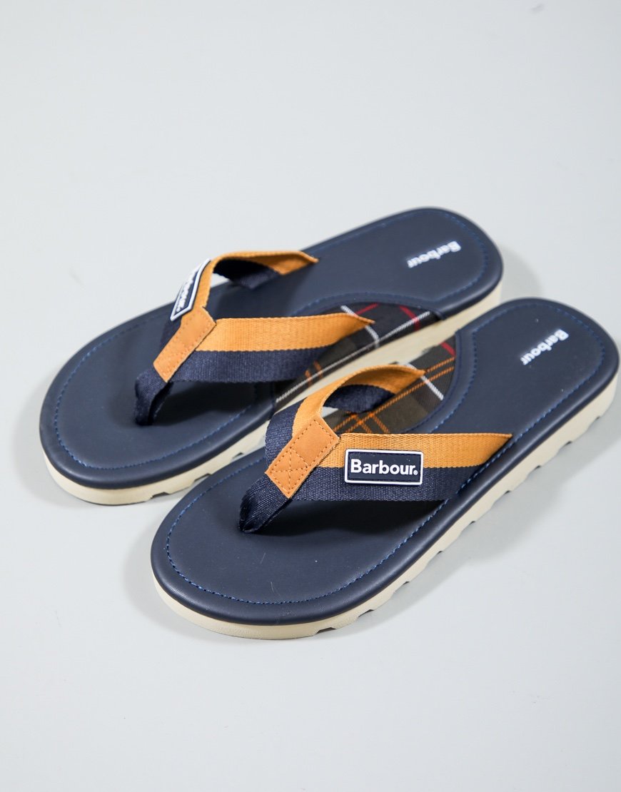 Barbour Harker Sandal Navy/Ochre