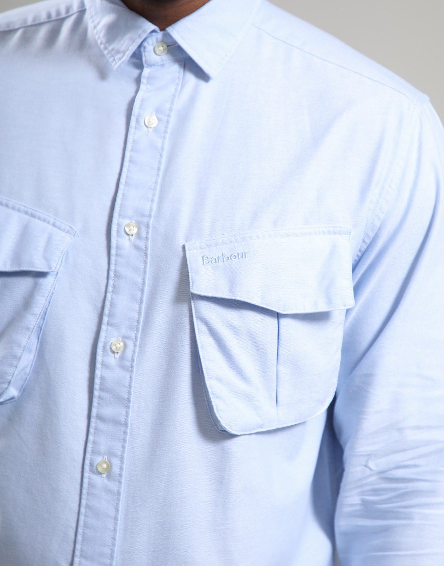 Barbour Arnham Oversized Oxford Jungle Shirt Sky