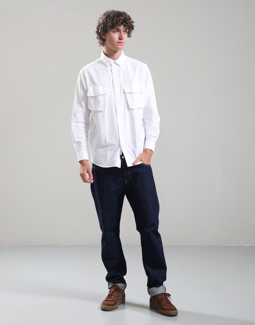Barbour Arnham Oversized Oxford Jungle Shirt White