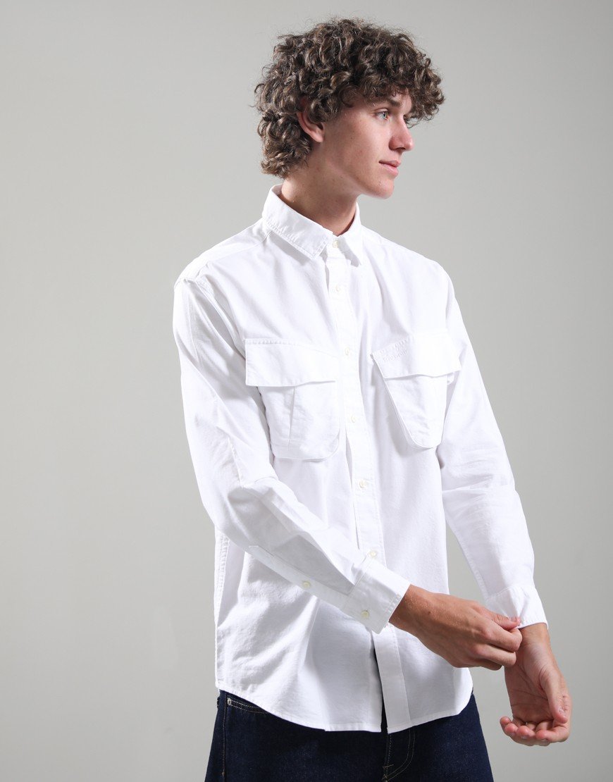 Barbour Arnham Oversized Oxford Jungle Shirt White