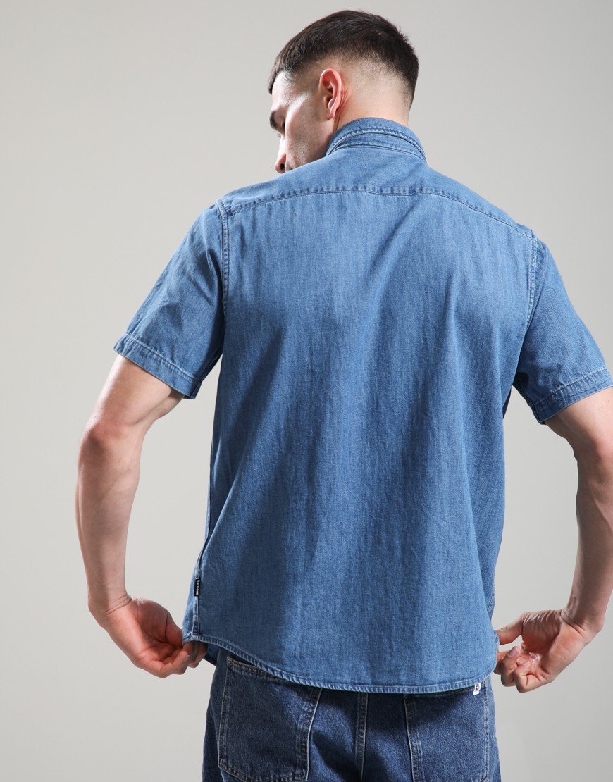 Barbour Ashbrooke OS Short Sleeve Chambray Shirt Chambray