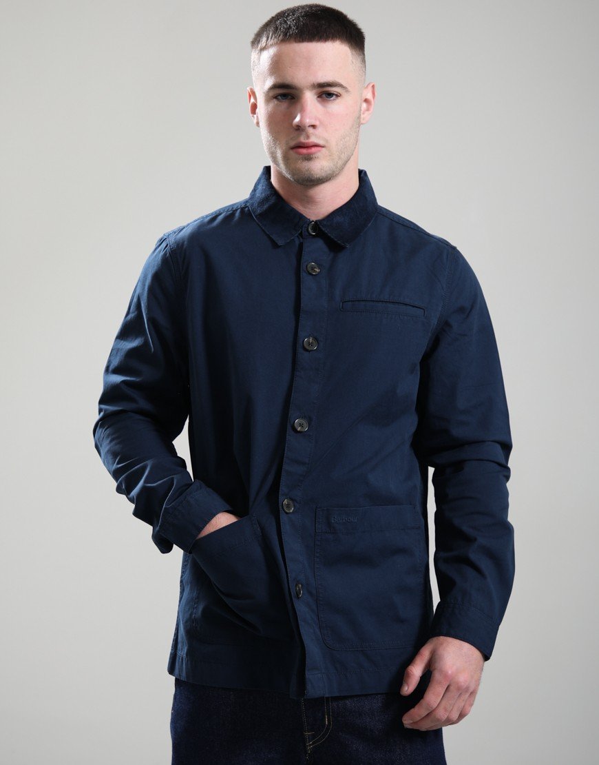 Barbour Cole Poplin Overshirt Navy