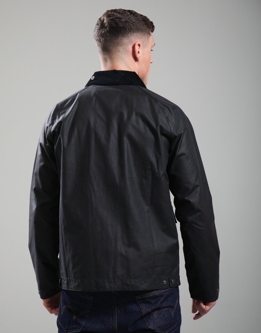 Barbour Short Bedale Wax Jacket Navy