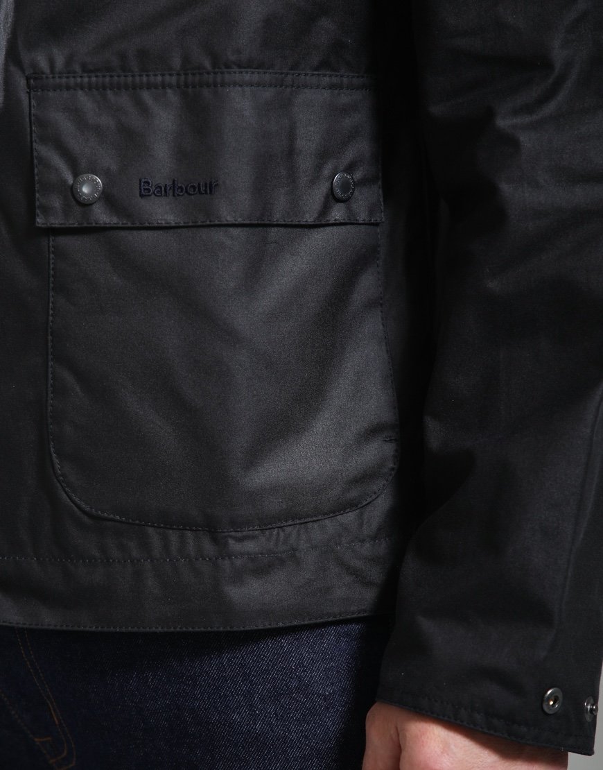 Barbour Short Bedale Wax Jacket Navy