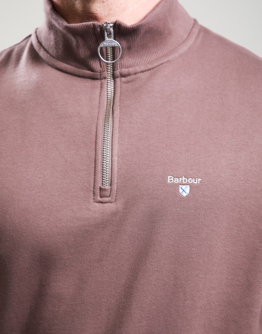 Barbour Beckhill Half Zip Sweat Peppercorn