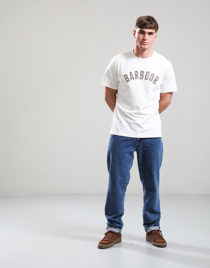 Barbour Berwick Tartan T-Shirt Whisper White