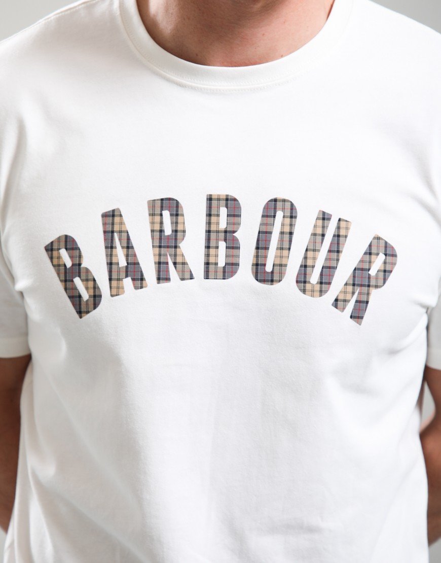 Barbour Berwick Tartan T-Shirt Whisper White