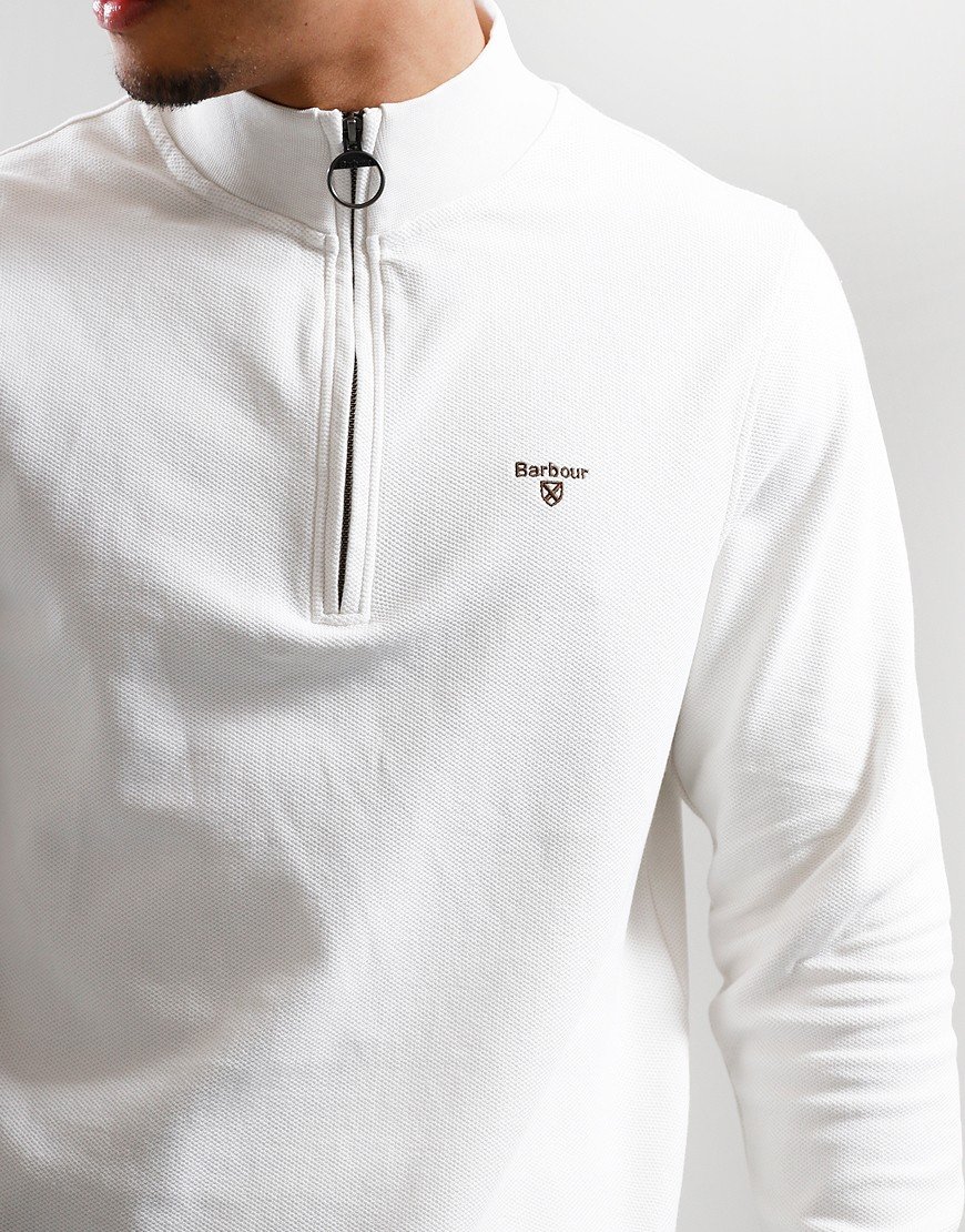 Barbour Birkrigg Half Zip Sweat White