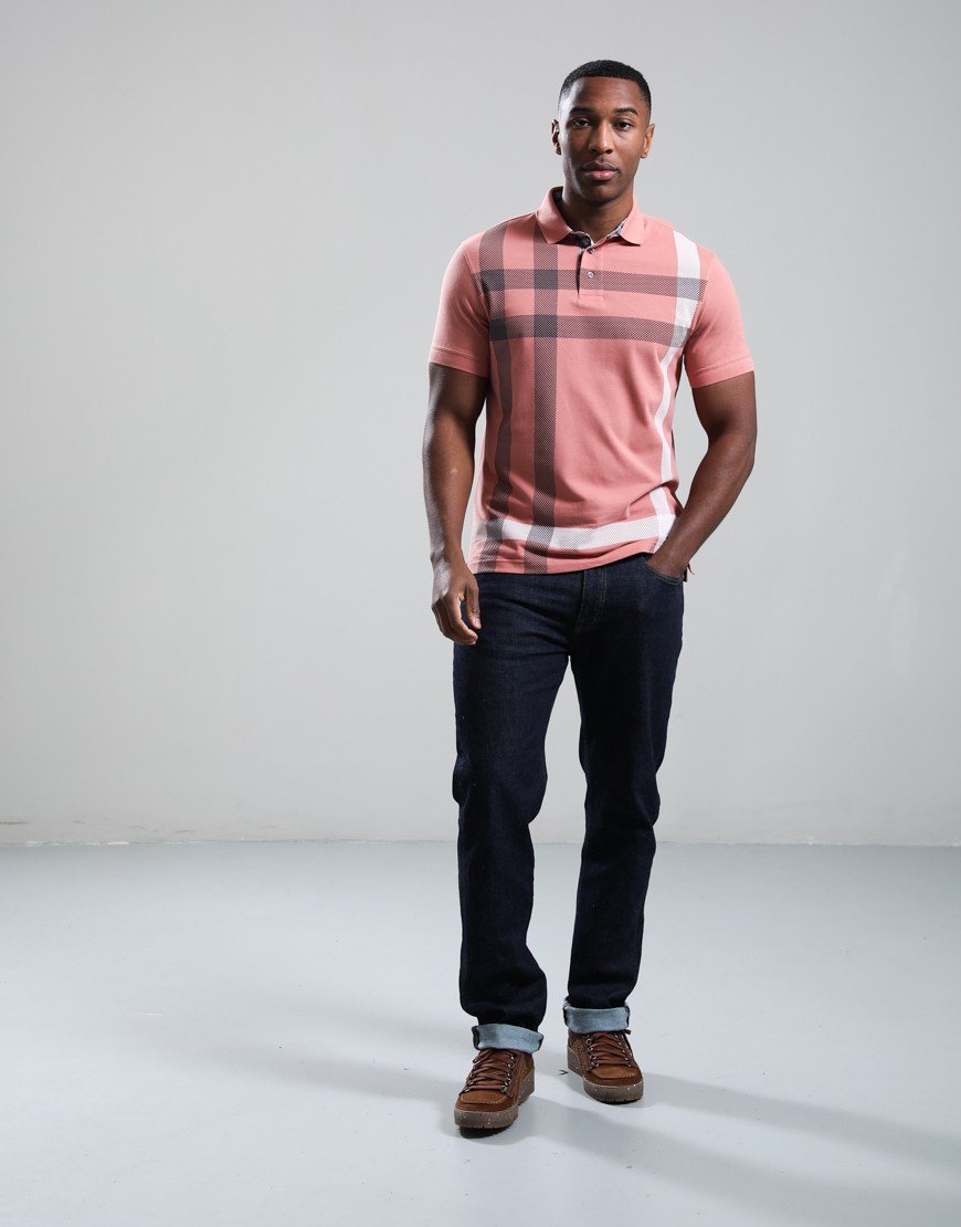 Barbour Blaine Polo Shirt Earth Pink