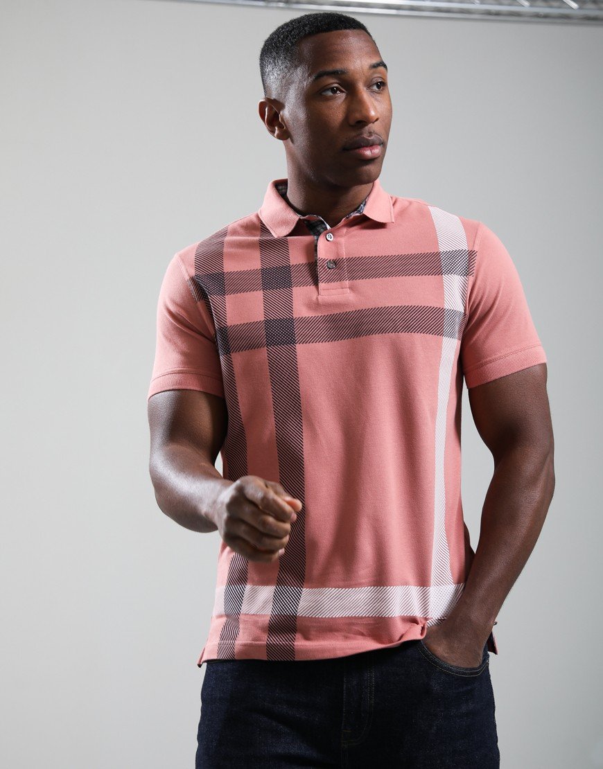 Barbour Blaine Polo Shirt Earth Pink