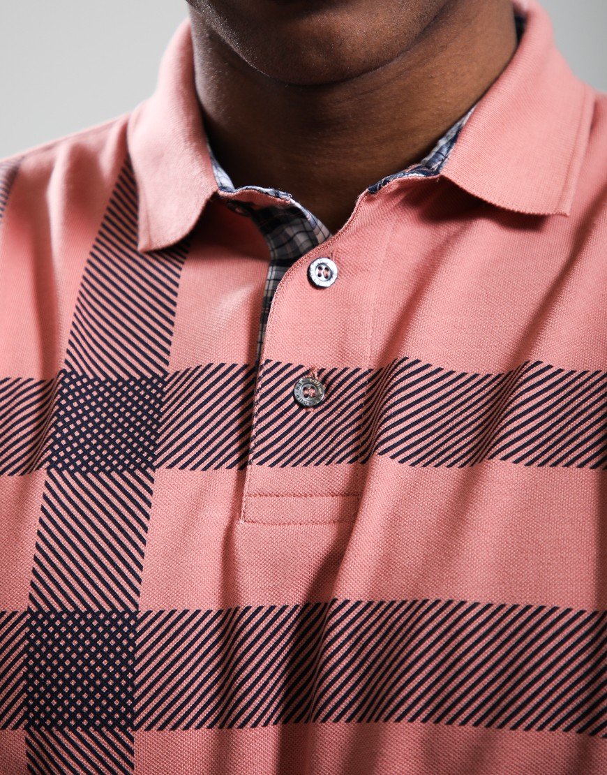 Barbour Blaine Polo Shirt Earth Pink