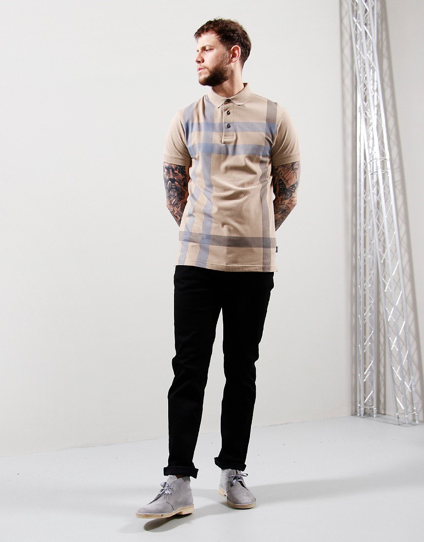 Barbour Blaine Polo Shirt Washed Stone